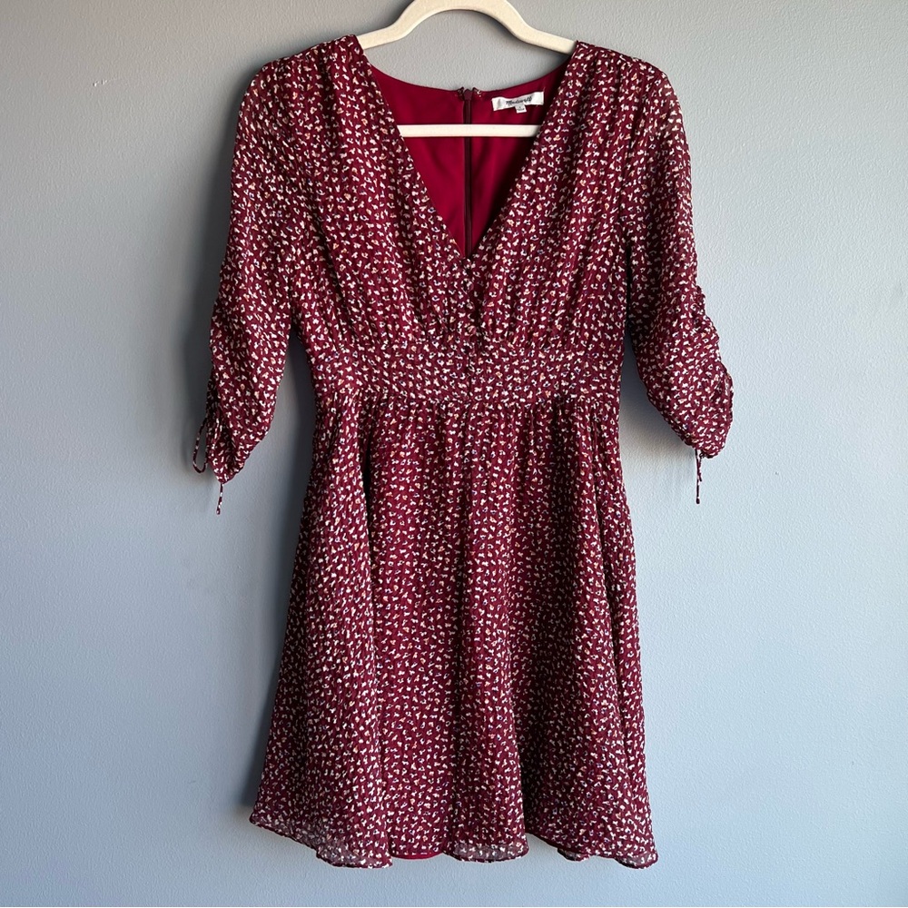 Madewell Red Floral Dress